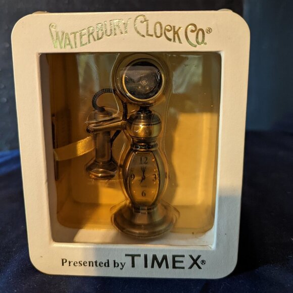 Waterbury Clock Co. Presented by Timex Mini Candlestick Telephone Clock - Picture 9 of 13